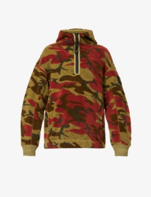 Heritage logo-patch camo-print cotton-blend hoody