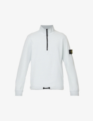 80/22 logo-badge cotton-jersey funnel-neck sweatshirt