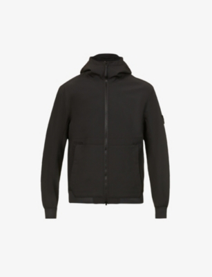 Q0422 soft shell store r hooded jacket black