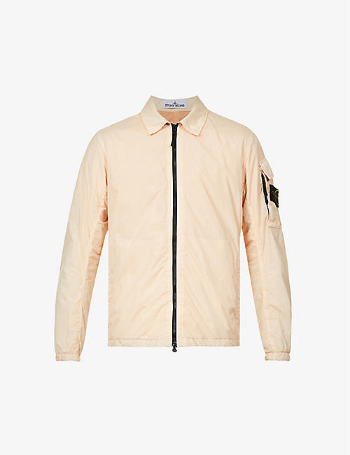 STONE ISLAND: Crinkle Reps logo-patch shell jacket