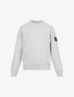 Logo-badge relaxed-fit cotton-jersey sweatshirt