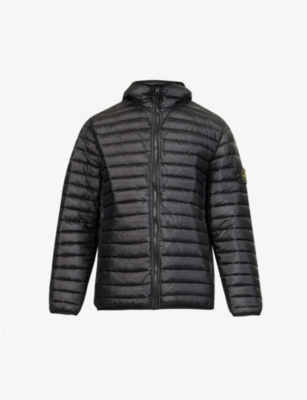 Stone Island padded funnel-neck jacket - Black