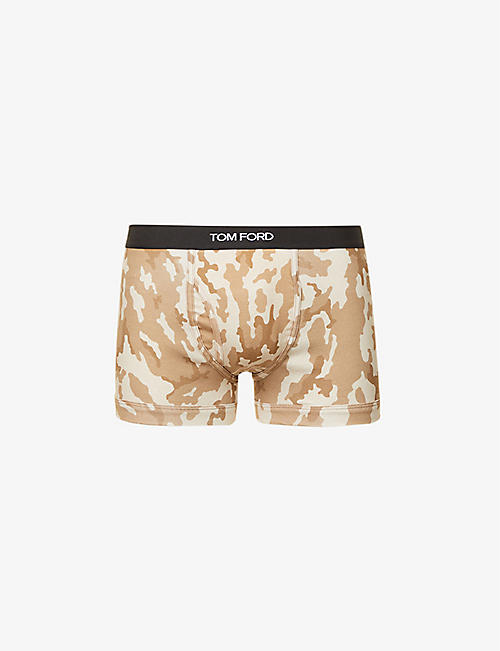 TOM FORD: Classic camouflage-print stretch-cotton boxers