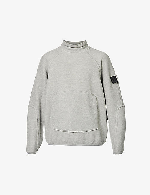 STONE ISLAND SHADOW PROJECT: Mock-neck oversized-fit cotton-blend sweatshirt