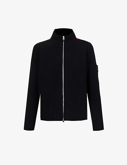 STONE ISLAND SHADOW PROJECT: Dropped-shoulder chunky wool-knit jacket