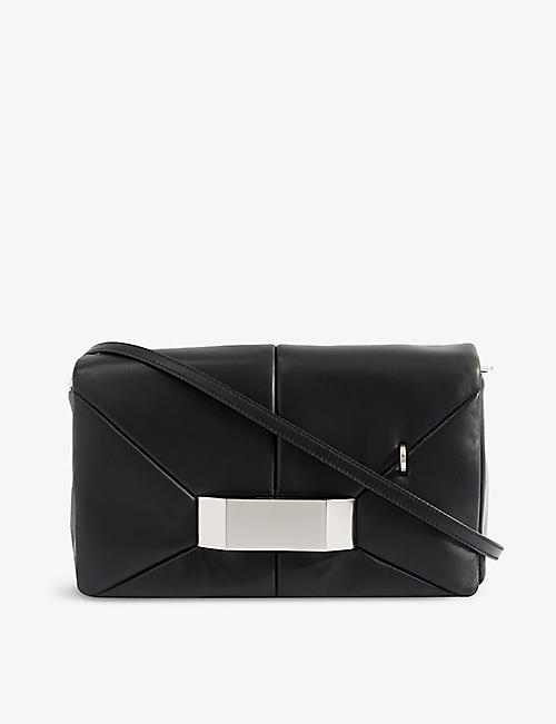 RICK OWENS: Griffin metal-hardware quilted-leather cross-body bag
