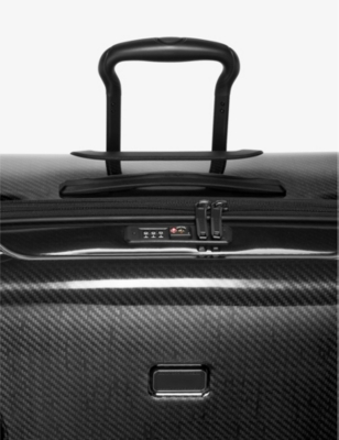 Tumi Extended Trip Expandable Four-wheel Shell Packing Suitcase In Black/graphite