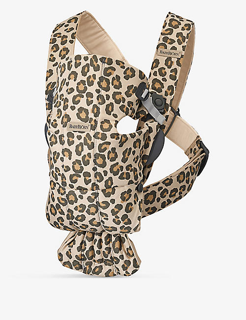 BABYBJORN: Mini leopard-print cotton baby carrier