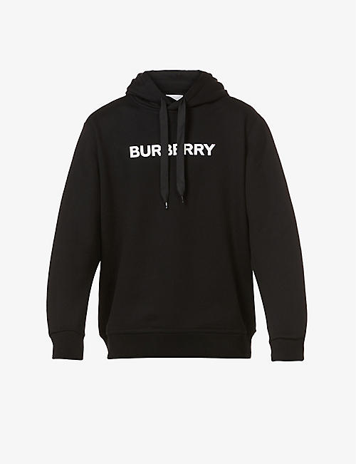 BURBERRY: Ansdell brand-print cotton-jersey hoody