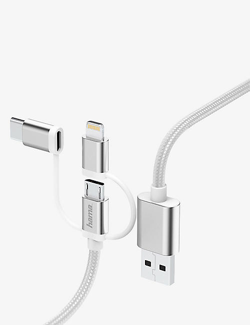 HAMA: Lightning 3-in-1 Micro-USB/USB-C cable 20cm