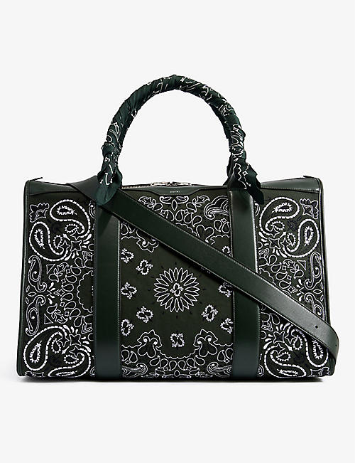 AMIRI: Bandana-print zipped cotton-blend travel bag