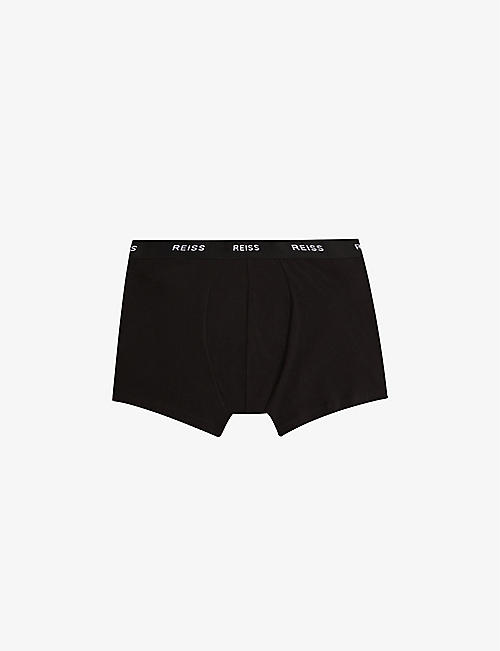 REISS: Pack of three Heller stretch organic-cotton boxers