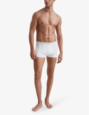 Shop Reiss Men's Multi Heller Logo-print Pack Of Three Stretch-organic Cotton Boxers
