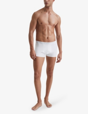 Reiss Mens Multi Heller Logo-print Pack Of Three Stretch-organic Cotton Boxers In Multi