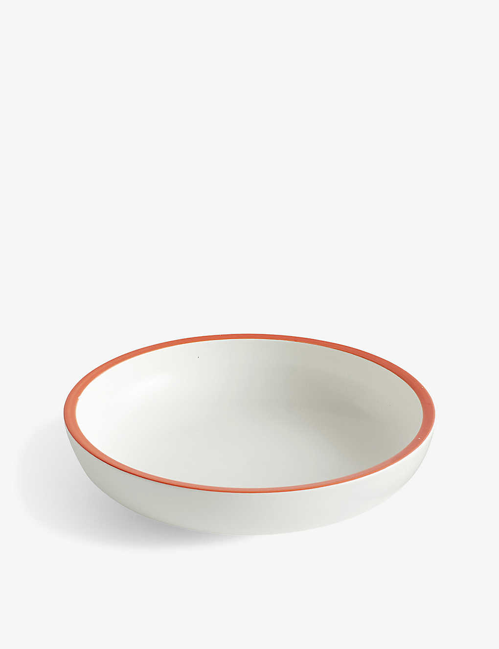 Hay White With Red Rim Sobremesa Small Porcelain Serving Bowl 20cm