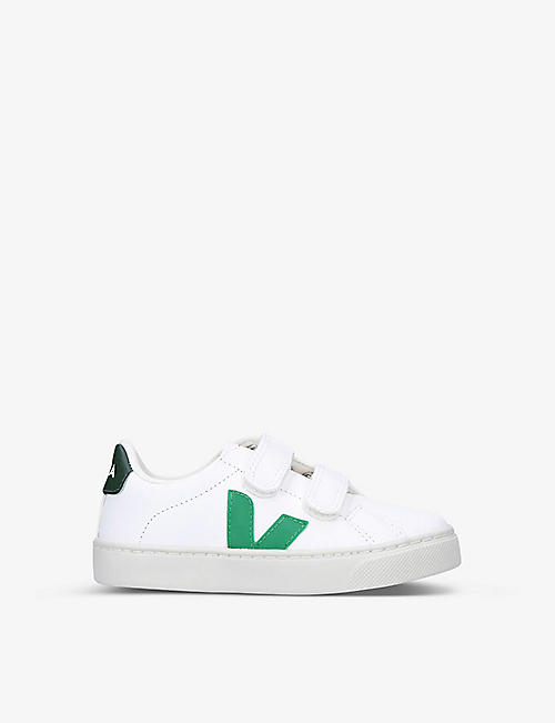 VEJA: Esplar logo-embroidered leather low-top trainers 6-7 years