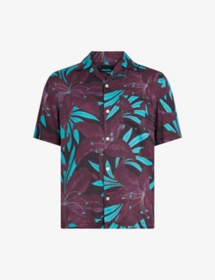 Dustlands Floral Short Sleeve Button-up Camp Shirt In Jt Blk/beaujls