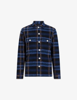 ALLSAINTS Voss check woven overshirt Selfridges