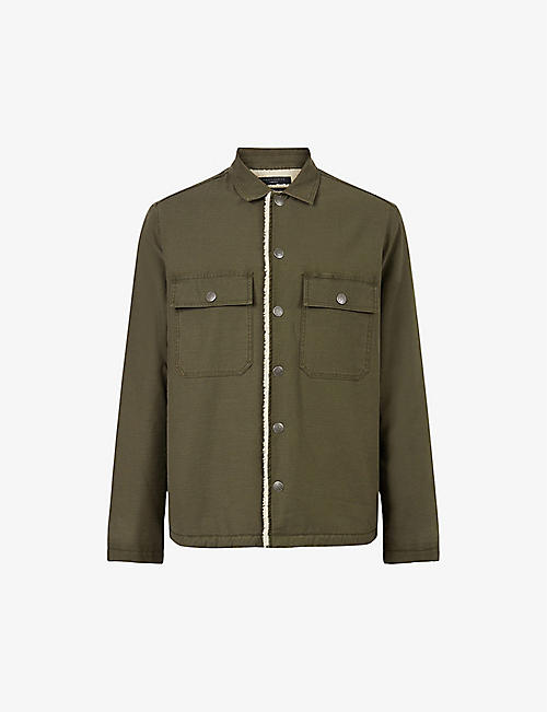 ALLSAINTS: Radar faux-shearling lined cotton jacket