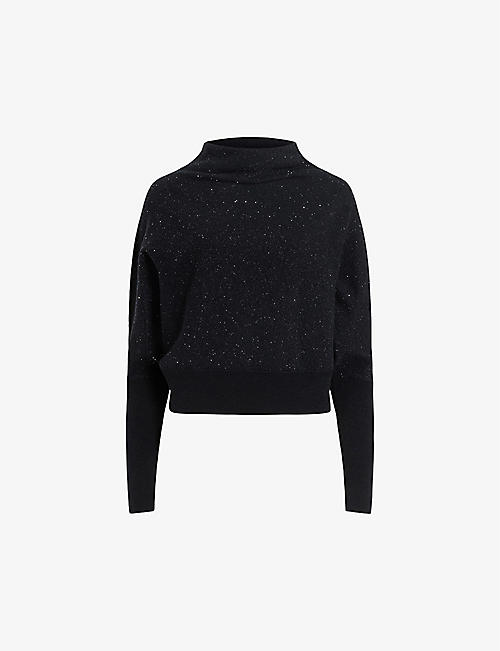 ALLSAINTS: Ridley sparkle wool-blend jumper