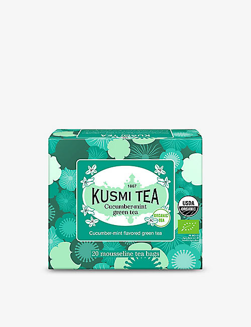 KUSMI TEA: Cucumber Mint organic green tea bags 40g