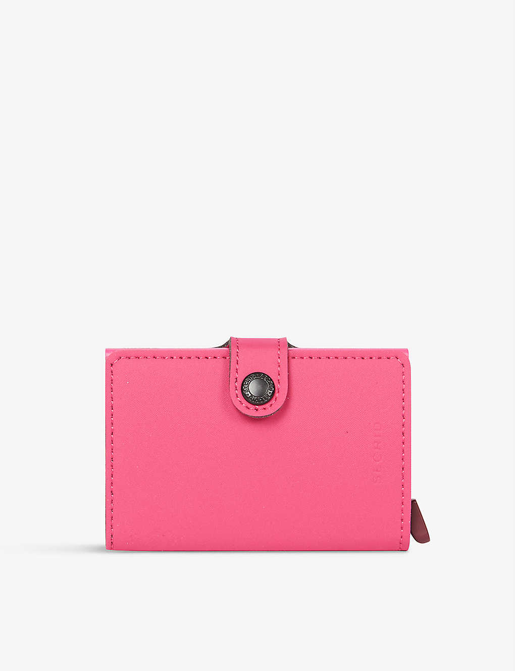Secrid Miniwallet Faux-leather And Metal Cardholder In Fuchsia