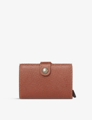 Secrid Miniwallet Leather And Aluminium Wallet In Caramel