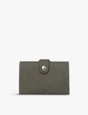 Secrid Miniwallet Leather And Aluminium Wallet In Green