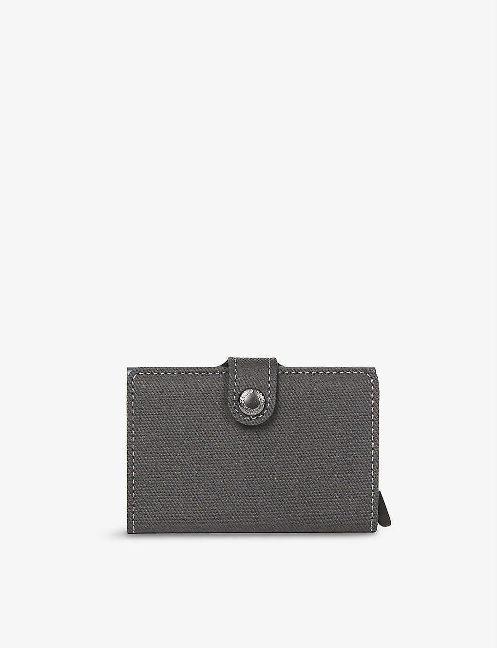 Secrid Miniwallet Leather And Aluminium Wallet In Grey