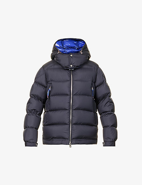 MONCLER: Poirier logo-badge relaxed-fit shell-down jacket