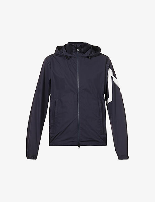 MONCLER: Fetuque logo-appliqué relaxed-fit shell hooded jacket