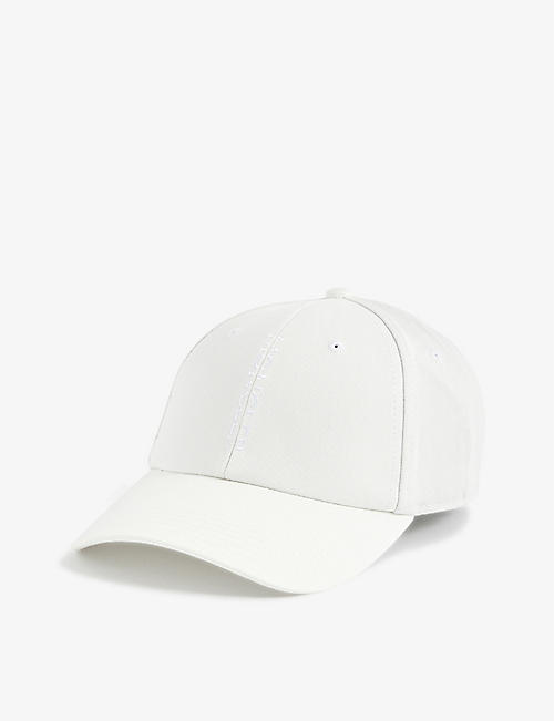 MONCLER: Logo-embroidered curved-brim cotton-twill baseball cap