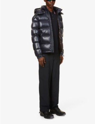 MONCLER Logo-embroidered ribbed cotton-piqué polo shirt