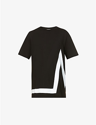 MONCLER: Graphic-print relaxed-fit cotton-jersey T-shirt
