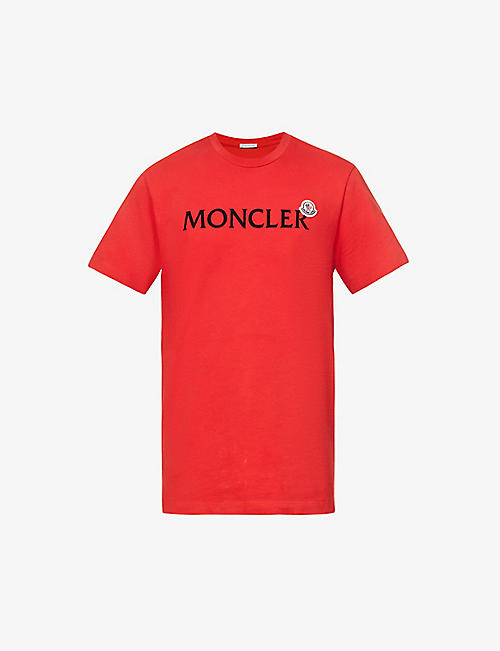 MONCLER: Logo-appliqué cotton-jersey T-shirt