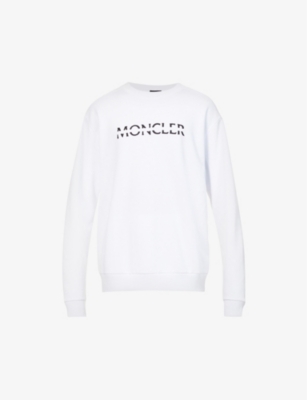 MONCLER BRAND-APPLIQUÉ RIBBED-TRIM COTTON-JERSEY SWEATSHIRT,57931037