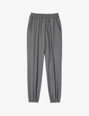 Luke elasticated-waist tapered-leg woven trousers