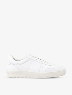 SANDRO: Magic panel-detail leather low-top trainers