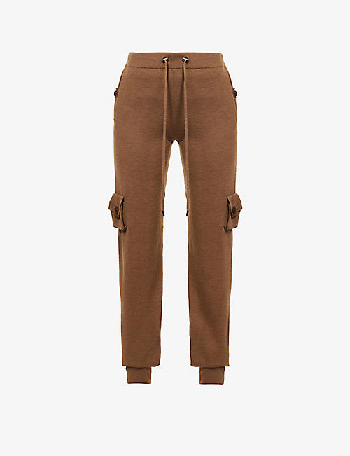 TOM FORD: High-rise tapered-leg wool jogging bottoms