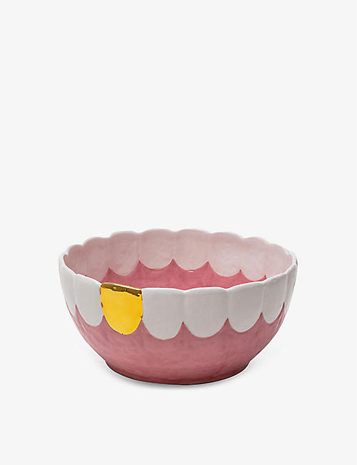 SELETTI: Toothy frootie dolomite salad bowl 13cm