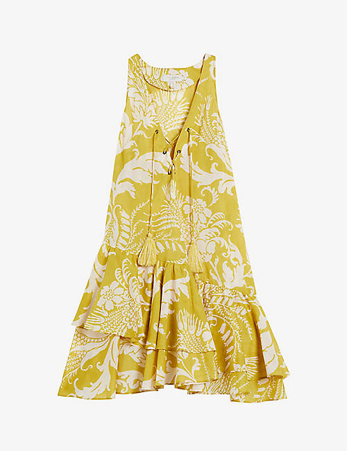 TED BAKER: Noemiy V-neck cotton cover-up