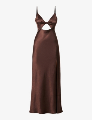 bec and bridge hazel maxi dress BEC & BRIDGE Hazel Cut-Out Satin Maxi Dress