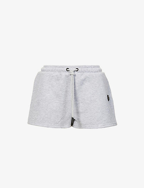 ODOLLS COLLECTION: Mahalia brand-plaque mid-rise cotton-blend shorts