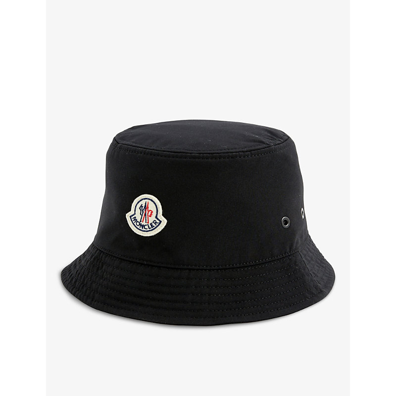 MONCLER LOGO-PATCH WOVEN BUCKET HAT,57947540