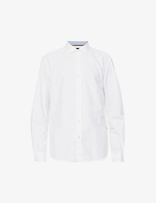 BOSS: Business Leisure slim-fit cotton-poplin shirt