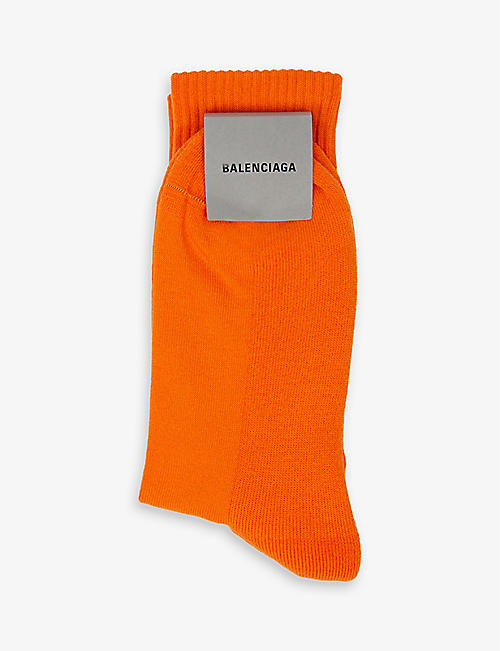 BALENCIAGA: Tennis brand-print cotton-blend socks