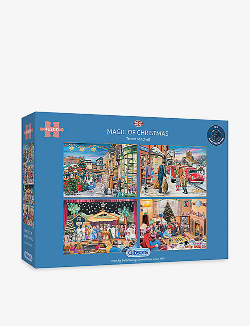PUZZLES: Magic of Christmas set of four 500-piece jigsaw puzzle
