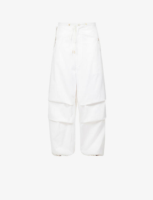 DION LEE: Relaxed-fit mid-rise cotton-twill parachute trousers