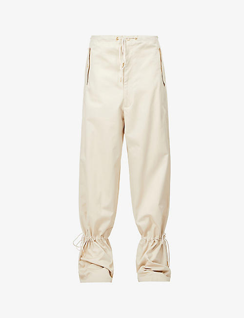 DION LEE: Parachute drawstring-detail relaxed-fit mid-rise cotton trousers