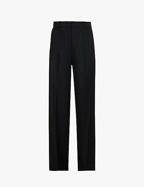 JOSEPH: Alana wide-leg high-rise wool and cashmere-blend trousers